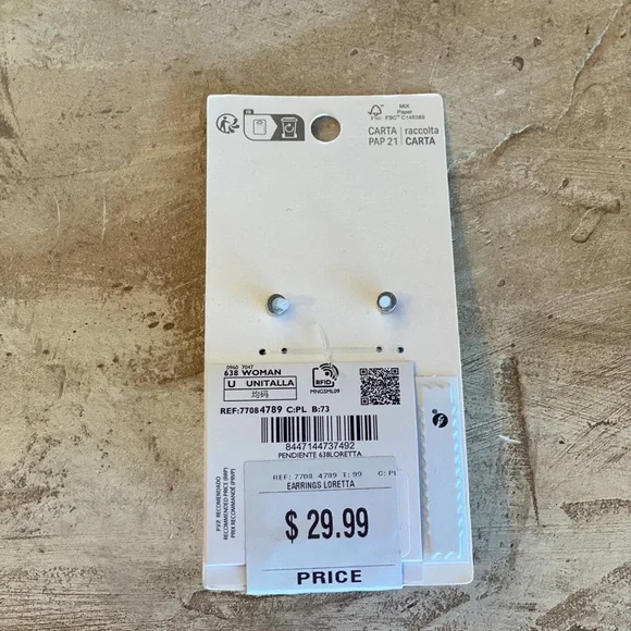 Mango SILVER TONE Earrings - Picture 5 of 5